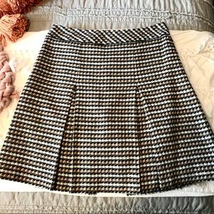 Talbots pleated wool blend skater skirt